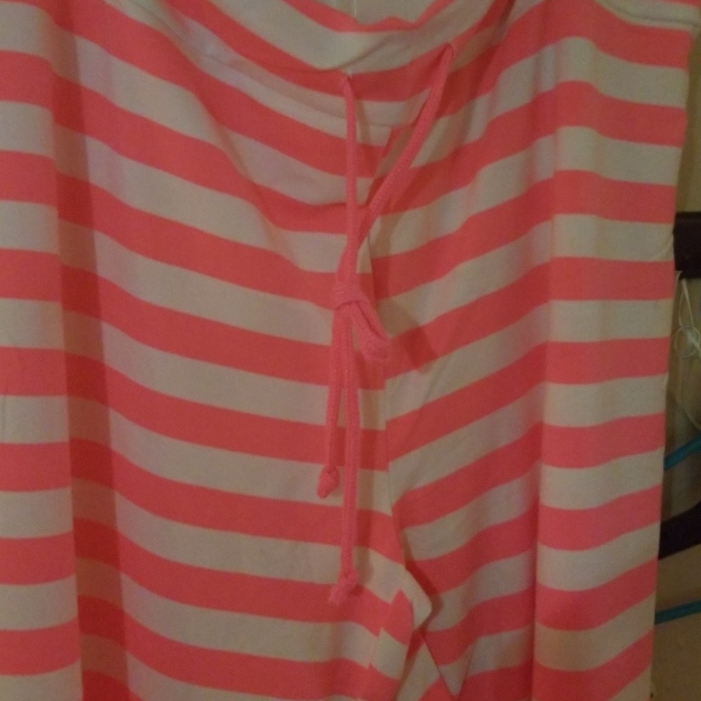 XL pink and white pants